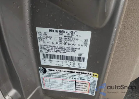 2011 Ford F-150 Lariat из США, поврежденный, VIN 1FTFW1CF1BFA82593